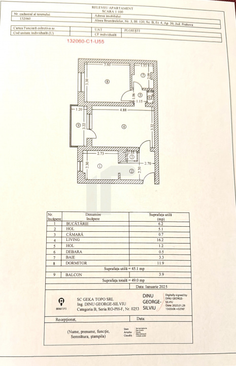2 camere, langa spitalul judetean, etaj 4, mobilat si utilat