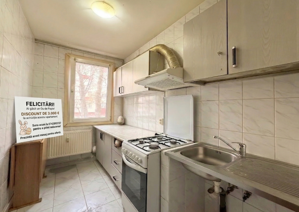 Garsonieră Decomandată 33mp. Bloc Reabilitat. Brâncoveanu, Grădiștea.